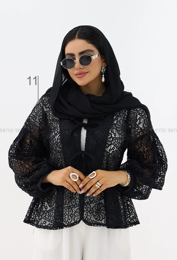 مانتو زنانه عروسکی گیپور کد1006095
